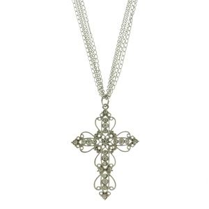 Express Cross Pendant-Necklace Silver NWOT